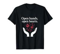 Design de Sensibilisation au cœur et Papillon à Mains Ouvertes T-Shirt