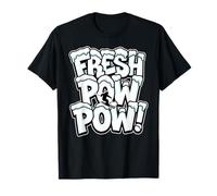 Design de Silhouette de Skieur de Neige Amusant Poudre fraîche T-Shirt