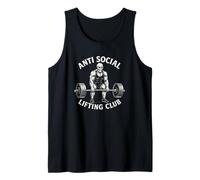 Design de tête de Mort Anti-Social, soulevé de Terre, Club de Levage Débardeur