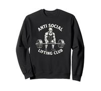 Design de tête de Mort Anti-Social, soulevé de Terre, Club de Levage Sweatshirt