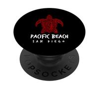 Design de Tortue de mer de Pacific Beach, San Diego, Pacific Beach, CA PopSockets PopGrip Adhésif