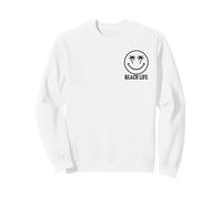 Design de Vacances avec Palmiers et Visage Heureux Sweatshirt