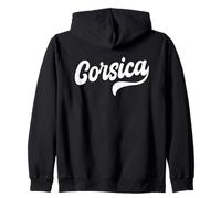 Design de Voyage avec Script Vintage pour la Corse et la France Sweat à Capuche