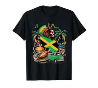 Design de Voyage et de Vacances en Jamaïque : Reggae Paradise Graphic T-Shirt