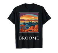 Design de Voyage rétro côtier de Broome en Australie Occidentale T-Shirt