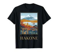 Design de Voyage rétro Vintage du Mont Fuji à Hakone, Japon T-Shirt