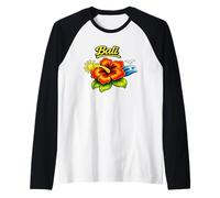 Design de Voyage sur l'île Tropicale d'hibiscus à Bali Manche Raglan