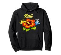 Design de Voyage sur l'île Tropicale d'hibiscus à Bali Sweat à Capuche