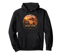 Design de Voyage Vintage au Coucher du Soleil dans Le Wadi Rum Jordan Sweat à Capuche