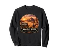 Design de Voyage Vintage au Coucher du Soleil dans Le Wadi Rum Jordan Sweatshirt