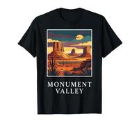 Design de Voyage Vintage dans Le désert de Monument Valley, Arizona, Utah T-Shirt