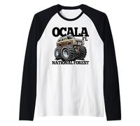 Design de Wagon rétro Tout-Terrain 4x4 Ocala National Forest FL Manche Raglan