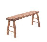 DESIGN DELIGHTS Banc en Bois Malu 120 | Teck, 120x45 cm, avec entretoises | Bois flotté Banc, Bord darbre Banc dappoint, Banc de lit, Banc de Cuisine