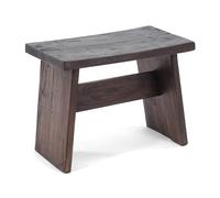 DESIGN DELIGHTS Banquette rustique Schemel 100 cm | acajou massif, 40 x 31 x 25 cm (l x H x P) | Repose-pieds, tabouret décoratif en bois | Couleur : 03 marron foncé