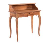 DESIGN DELIGHTS Napoléon en bois massif vintage - 80 x 92 x 40 cm (l x H x P) - Acajou - Style shabby - Bureau de style colonial - Couleur : 08 miel ciré