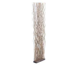 Design Delights Paravent en Osier ondulé - 170 x 40 cm (H x l) - Paravent en Branches de Saule, séparateur d'espace, cloison de séparation - Couleur : Gris