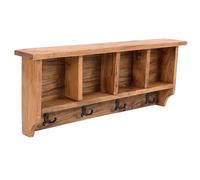 DESIGN DELIGHTS Patère porte-manteau en bois recy spect vieilli Couleur : miel 08 | 70 x 27 x 11 cm (l x H x P)
