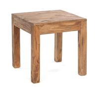 DESIGN DELIGHTS Table basse rustique carrée 50" | Bois recyclé massif, 50 x 50 x 50 cm (H x l x P) | Table d'appoint