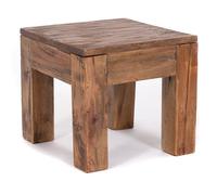 DESIGN DELIGHTS Table basse rustique Square 40 - En acajou massif - 40 x 40 x 40 cm (H x l x P) - Table d'appoint