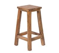 DESIGN DELIGHTS Tabouret de Bar en Bois Nippo | 70x35 cm, Bois Massif | Tabouret de comptoir, Chaise de Bar, Rustique Tabouret Rustique, Tabouret de comptoir
