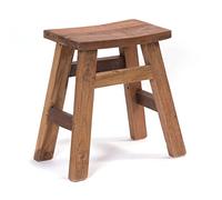 DESIGN DELIGHTS Tabouret en Bois Noah | Acajou & Teck, 50x50x30 cm | Pouf pour Plantes, Tabouret dappoint, Banc de Salon, Tabouret en Teck
