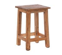Design Delights Tabouret en bois rustique Madero | 48x30x30 cm (HxLxP), bois recyclé | Tabouret en bois | Couleur: 01 Naturel-Vintage