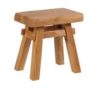 DESIGN DELIGHTS Tabouret en bois rustique vintage 40" | Bois dur recyclé 43 x 45 x 27 cm (H x l x P) | Tabouret en bois massif | Couleur : 08 couleurs miel ciré