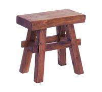 Design Delights Tabouret en bois rustique vintage 40" - Bois dur recyclé - Tabouret en bois massif - 43 x 45 x 27 cm (H x l x P) - Marron clair