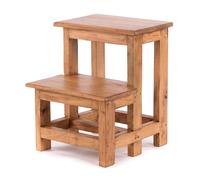 DESIGN DELIGHTS Tabouret pour plantes - 47 x 37 cm - En bois recy eux niveaux - Escalier à fleurs - Tabouret décoratif