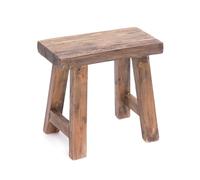 DESIGN DELIGHTS Tabouret Rustique en Teck | Brun | Pour Plantes, d'Appoint | Bois