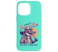 Design d'été rétro « Welcome to Paradise » Coque pour iPhone 14 Pro Max
