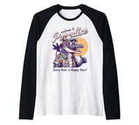 Design d'été rétro « Welcome to Paradise » Manche Raglan
