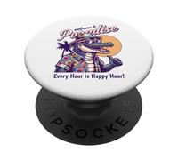 Design d'été rétro « Welcome to Paradise » PopSockets PopGrip Adhésif