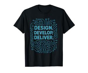 Design Develop Deliver Ligne de processus d'ingénieur Logiciel de Codage T-Shirt