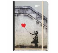 Design Diary Banksy 2027: Kalenderbuch 2027 im Format 15,2 x 21,5 cm Guerilla-Art von zart bis zeitkritisch: Taschenkalender mit einem Covermotiv des berühmtesten anonymen Künstlers