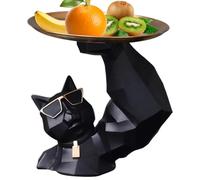 Design d'intérieur de statues de chat : pièce d'art animal géométrique, table décorative à collectionner | Détail du concept de bol Strong Physique, avantage général des accessoires, étagère