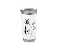 Design Dogue Allemand "Let's Go!" - Design Happy Dane Gobelet isotherme en acier inoxydable double paroi