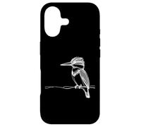 Design d'ornithologie d'oiseau avec Ceinture Kingfisher Line Art Coque pour iPhone 17