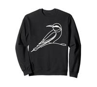 Design d'ornithologie européen Guêpier Oiseau Ligne Art Sweatshirt
