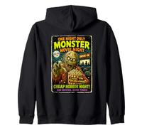 Design Drive-in Zombie Film de Monstre Horreur Rétro Sweat à Capuche