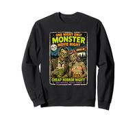 Design Drive-in Zombie Film de Monstre Horreur Rétro Sweatshirt