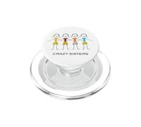Design drôle Crazy Sisters, 4 Sisters PopSockets PopGrip pour MagSafe