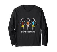 Design drôle Crazy Sisters, Three Sisters 3 Sisters Manche Longue