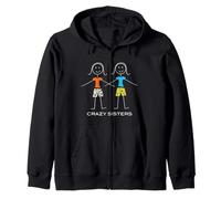 Design drôle Crazy Sisters, Two Sisters 2 Sisters Sweat à Capuche
