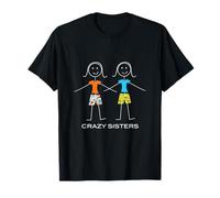 Design drôle Crazy Sisters, Two Sisters 2 Sisters T-Shirt