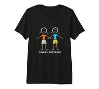 Design drôle Crazy Sisters, Two Sisters 2 Sisters T-Shirt Haut de Gamme