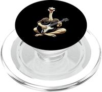 Design drôle d'autruche Jouant de la Guitare électrique pour Les Amateurs de Musique PopSockets PopGrip pour MagSafe