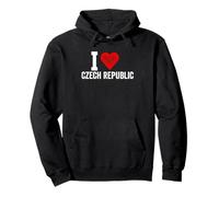 Design drôle rétro I Love République tchèque avec un cœur rouge Sweat à Capuche