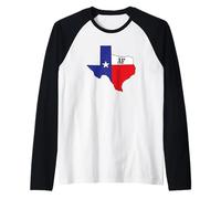 Design du Drapeau de l'État de Busy Doin' Texas AF : « Je Soutiens Le Texas » Manche Raglan