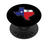 Design du Drapeau de l'État de Busy Doin' Texas AF : « Je Soutiens Le Texas » PopSockets PopGrip Adhésif